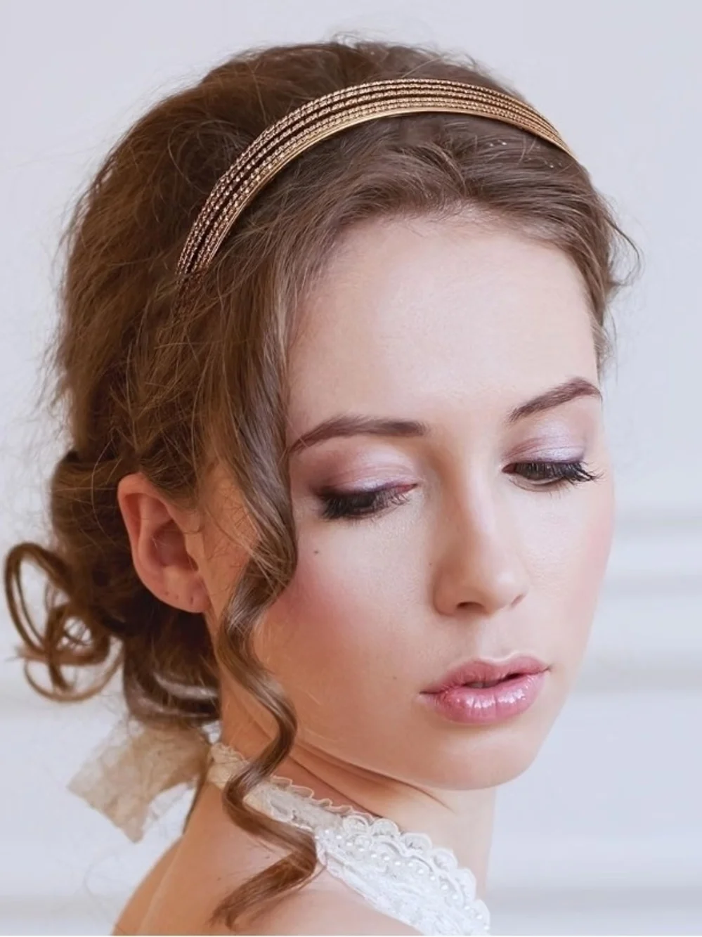 Gold Multi-Band Women’s Headband - Elegant Layered Design BNIB